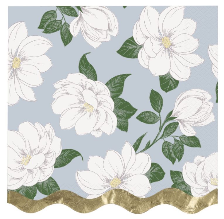Servietter store hvite blomster