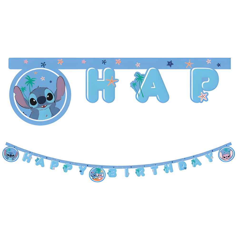 Stitch banner "Happy Birthday" - 2m