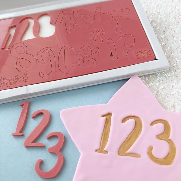 Sweet Stamp - Stilfullt sett - Tall og tegn