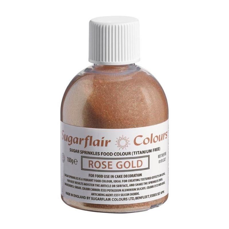 Sugarflair Spiselig sukker i fargen Rose Gold