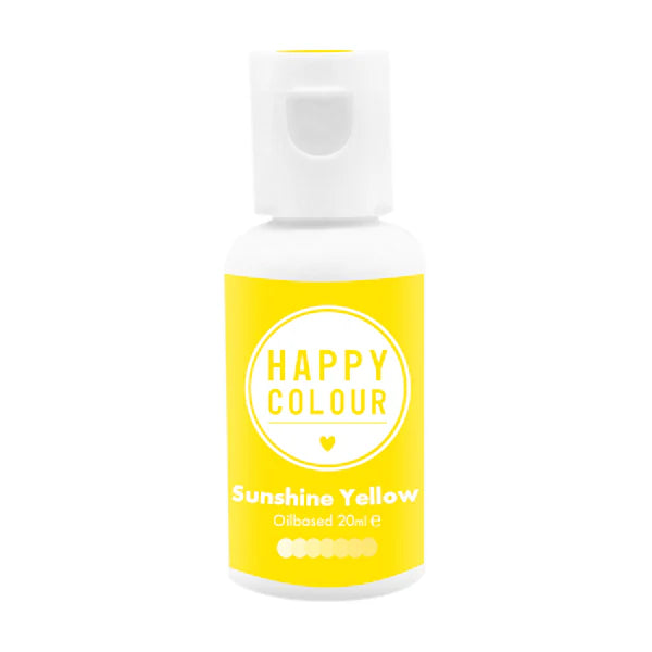 Gul oljebasert konditorfarge fra Happy Colour, 20ml