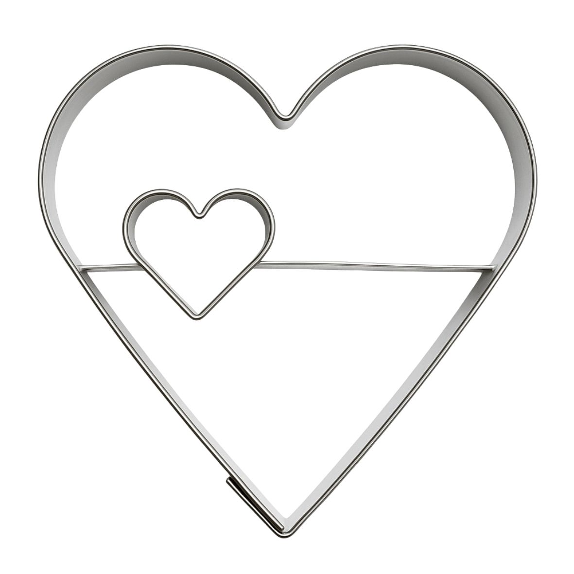 Pepperkakeform hjerte dobbelt eks. - 4,5 cm