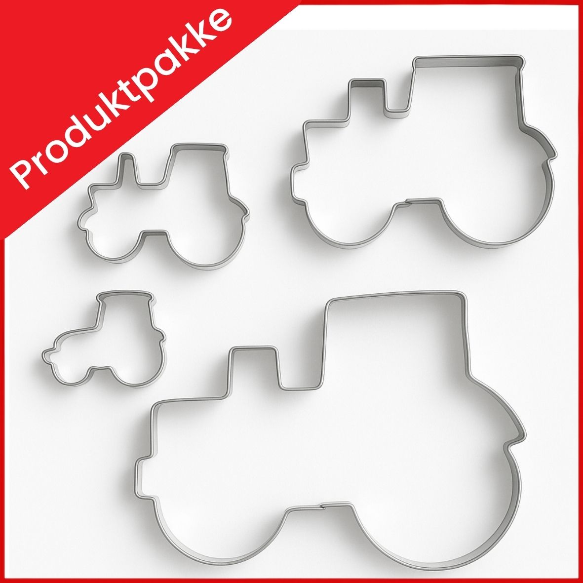 Pepperkakeform Traktor, sett/4