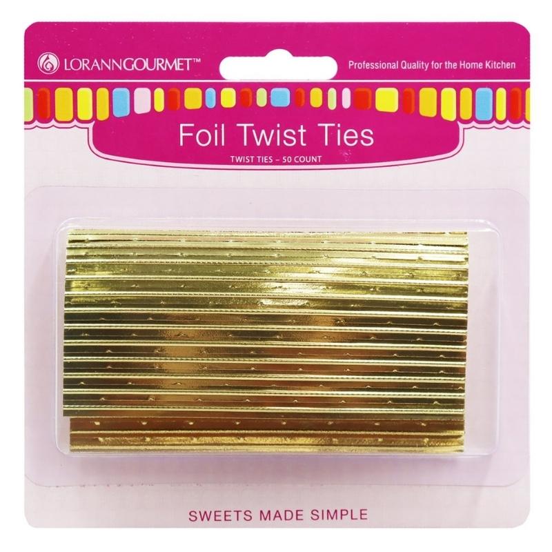 Twist ties i gull til innpakning