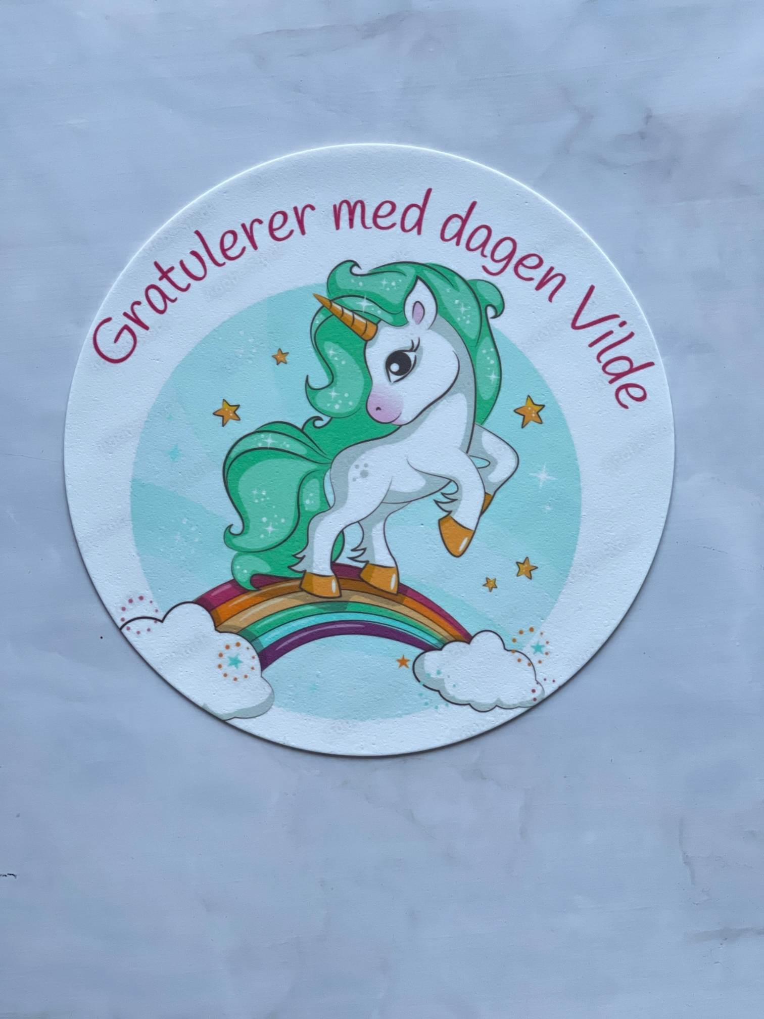 Spiselig kakebilde med eget motiv - Rund 20cm