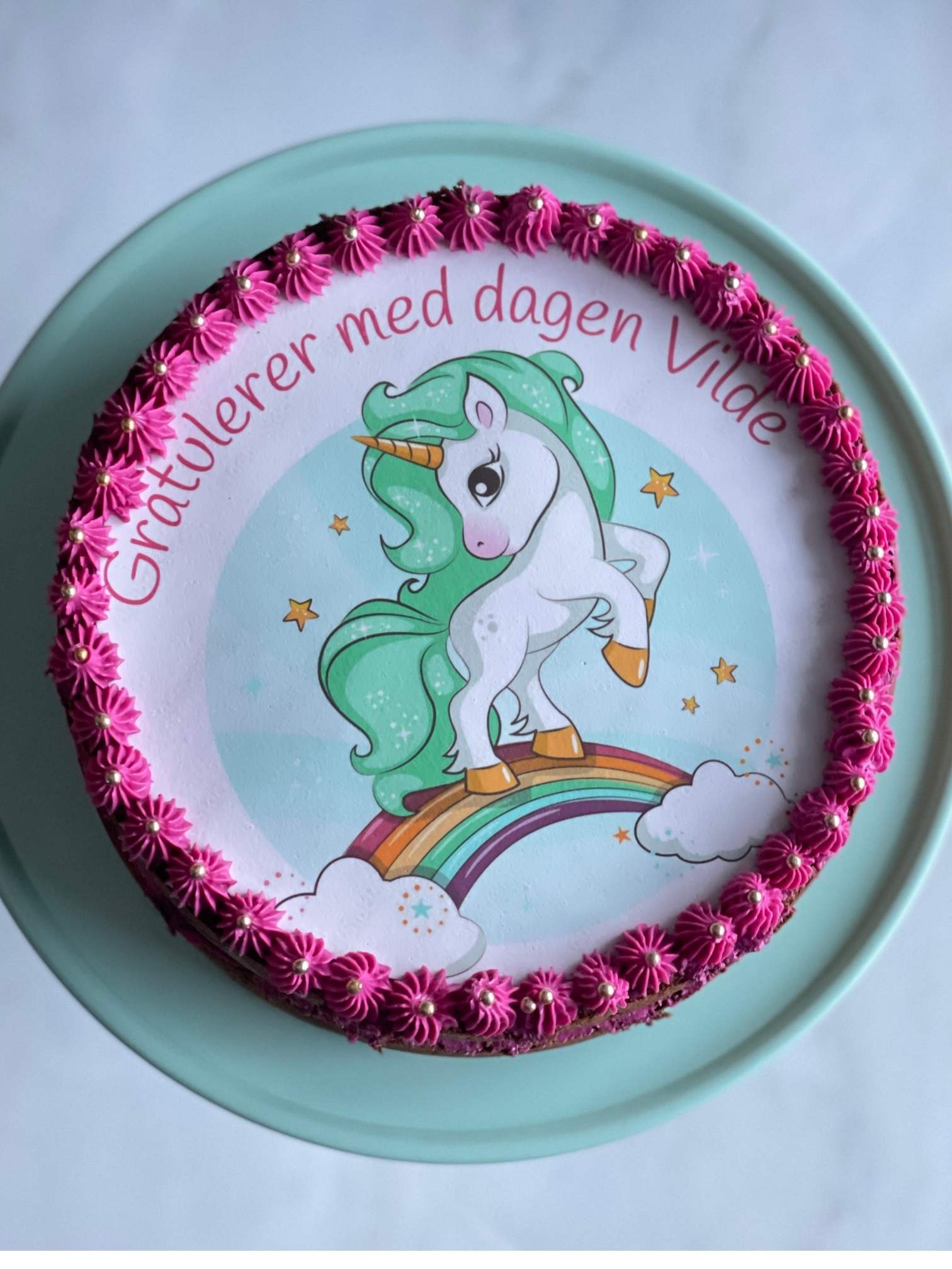 Spiselig kakebilde med eget motiv - Rund 20cm