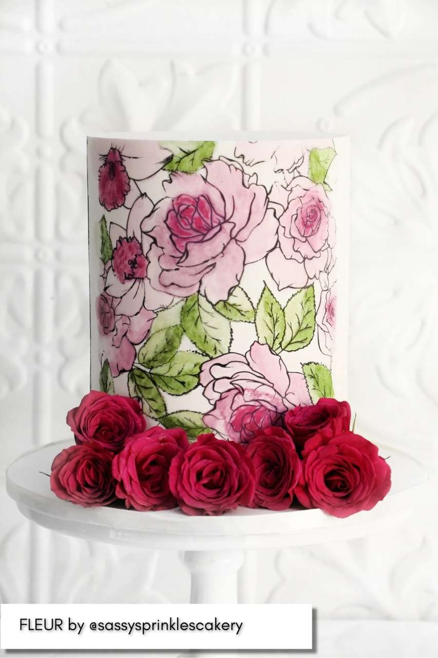 Caking It Up Mesh Stensil Fleur