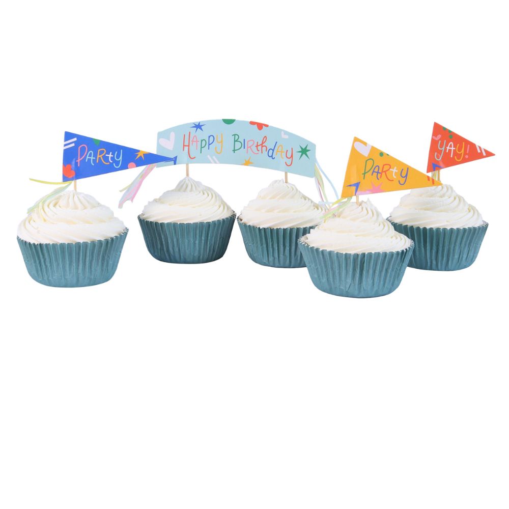 Cupcake sett -Happy Birthday- pk/24