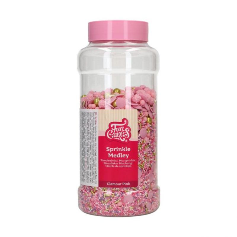 FunCakes Kakestrøssel Medley -Glamour Pink- 600g