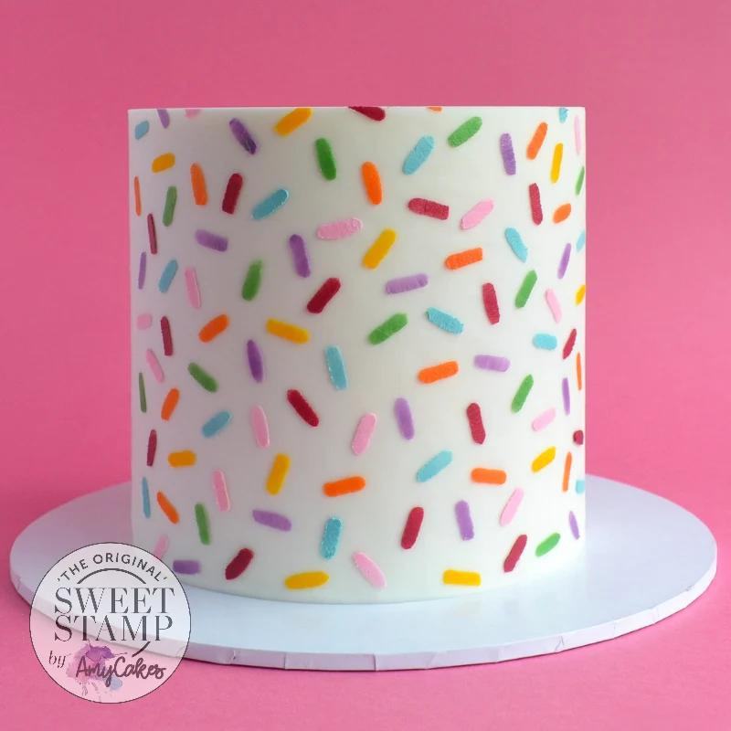 Kakestensil med sprinkles mønster