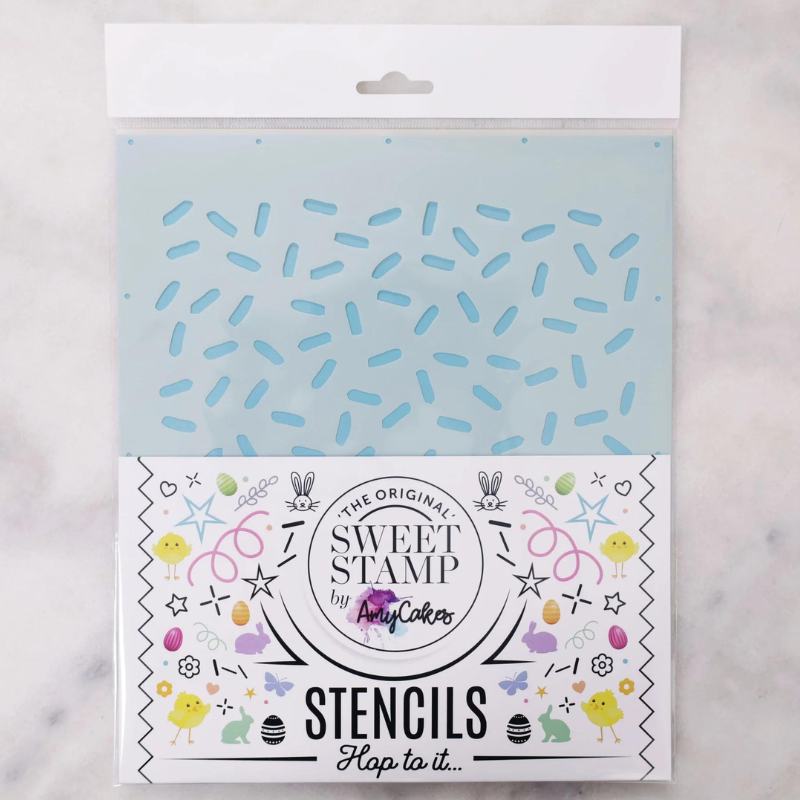 Stensil til kake, sprinkles mønster