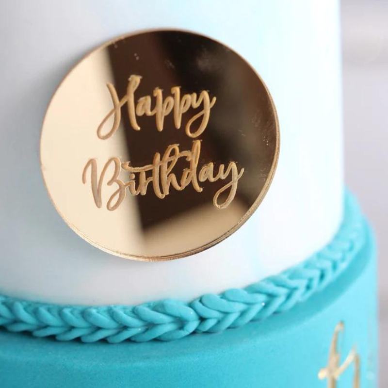 Cake tag gull happy birthday