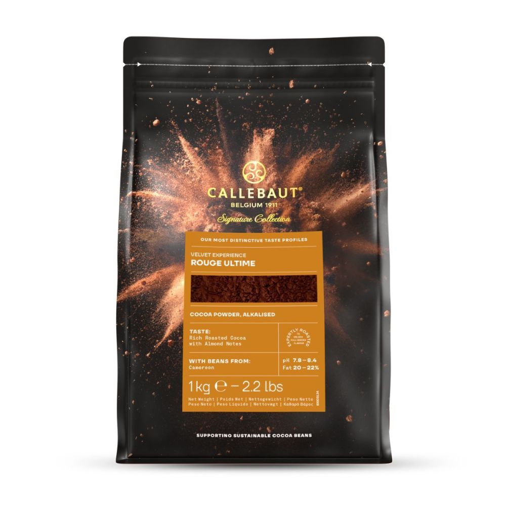 Rødt kakaopulver fra Callebaut
