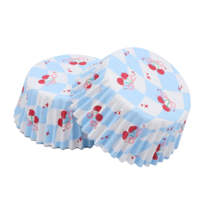 Standard muffinsformer i vintagestil – Sløyfe og Kirsebær pk/30