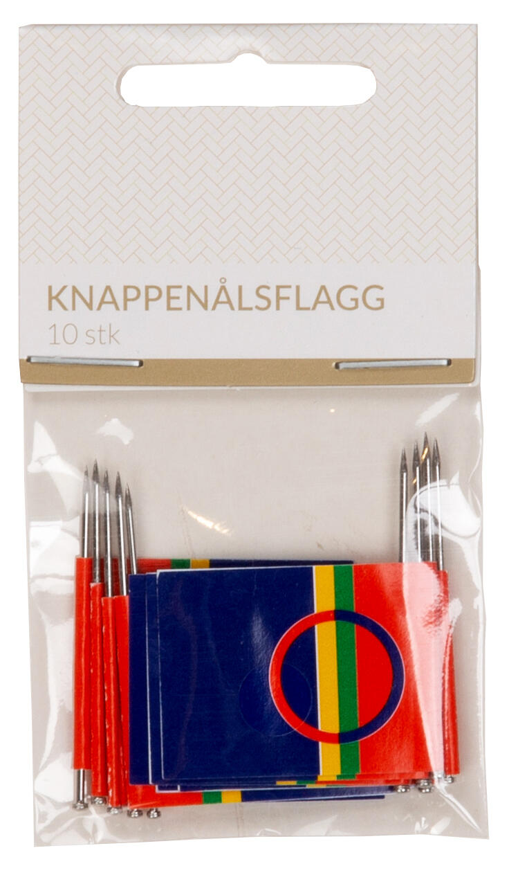 Kakeflagg Sameflagg - 10 stk dekorflagg til kakepynt