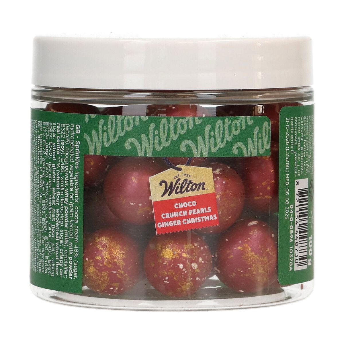 Wilton Crunchy Sjokoladekuler -Ginger Christmas- 100g