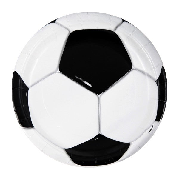 Fotball engangsfat 22cm, 8stk