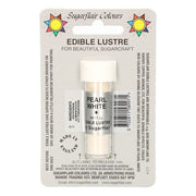 Sugarflair spiselig glitter Pearl White, 2g