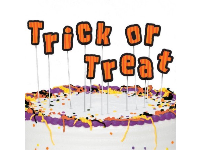 Kaketopper til Halloween -Trick or Treat- sett/12