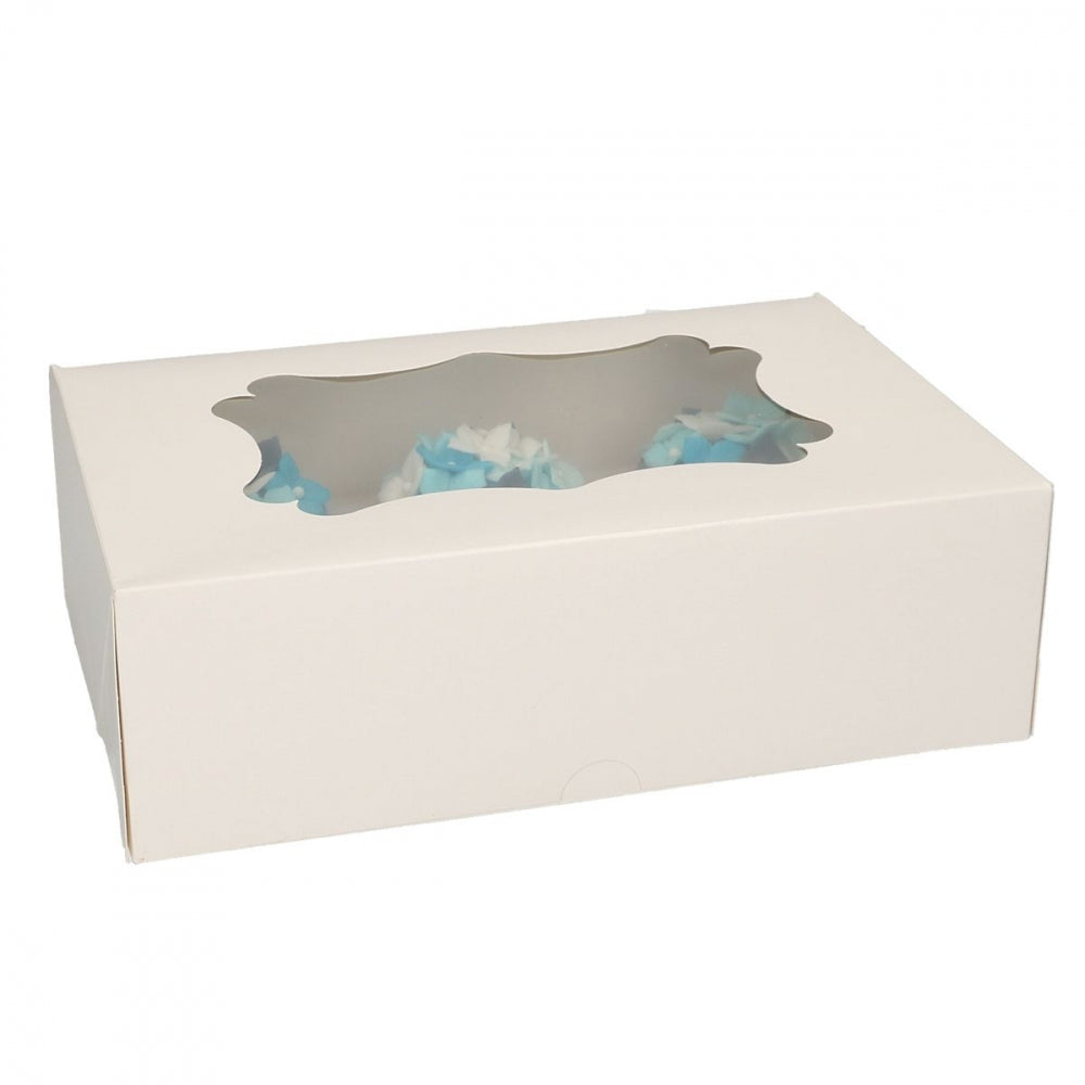 FunCakes Cupcake-boks 6 -hvit- pk/3
