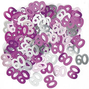 Konfetti -60- Rosa og sølv