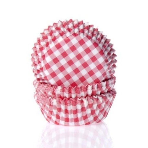 House of Marie Muffinsformer Gingham Rød -Mini- pk/50