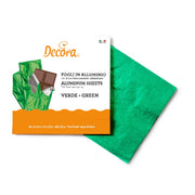 Decora Innpakningsark i aluminium -Grønn- 20x20cm, pk/150