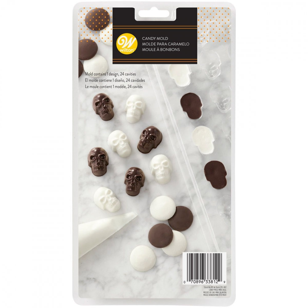 Wilton Konfektform i plast, Mini-hodeskaller