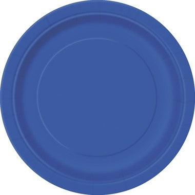 Mørkeblå engangsfat 23cm, pk/20