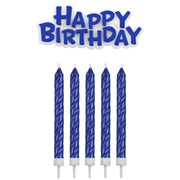 PME Kakelys og Happy Birthday Blå pk/17