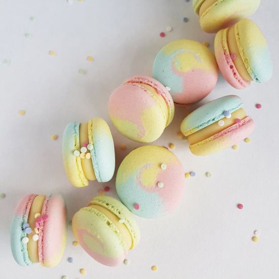 Pulverfarge pastell makroner