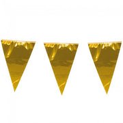 Stor vimpelrekke Metallic Gull, 10m