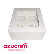 Azucren cupcake eske hvit til 4 cupcakes