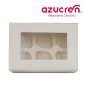 Azucren cupcake eske hvit til 6 cupcakes