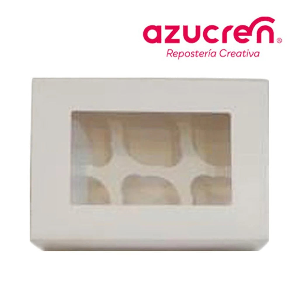 Azucren cupcake eske hvit til 6 cupcakes