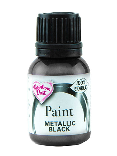 Spiselig maling Metallic Black 25ml