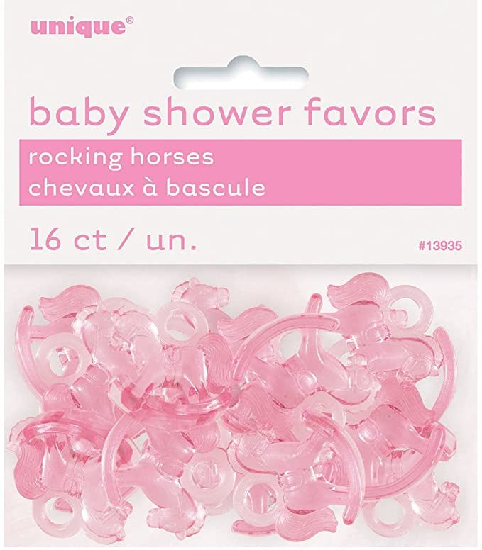 Dekor, Rosa gyngehester i plast, pk/16
