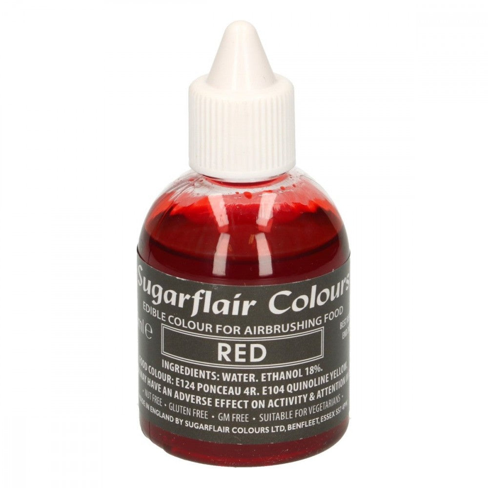 Sugarflair Airbrushfarge -Rød- 60ml