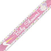 Banner, babyshower/stork rosa