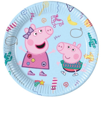 Peppa Gris papptallerken 23cm, pk/8