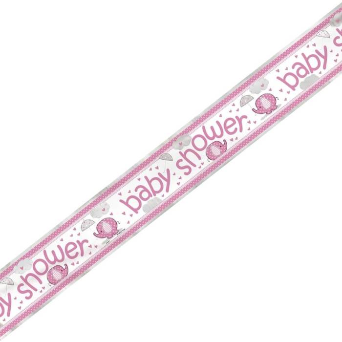 babyshower banner rosa