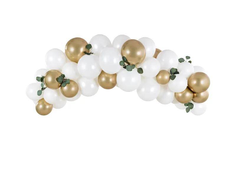 ballongbue hvit og gull