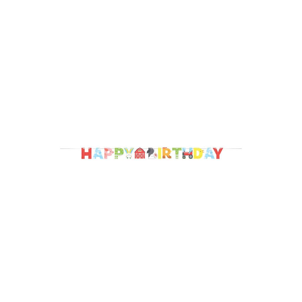 banner gårdsdyr happy birthday