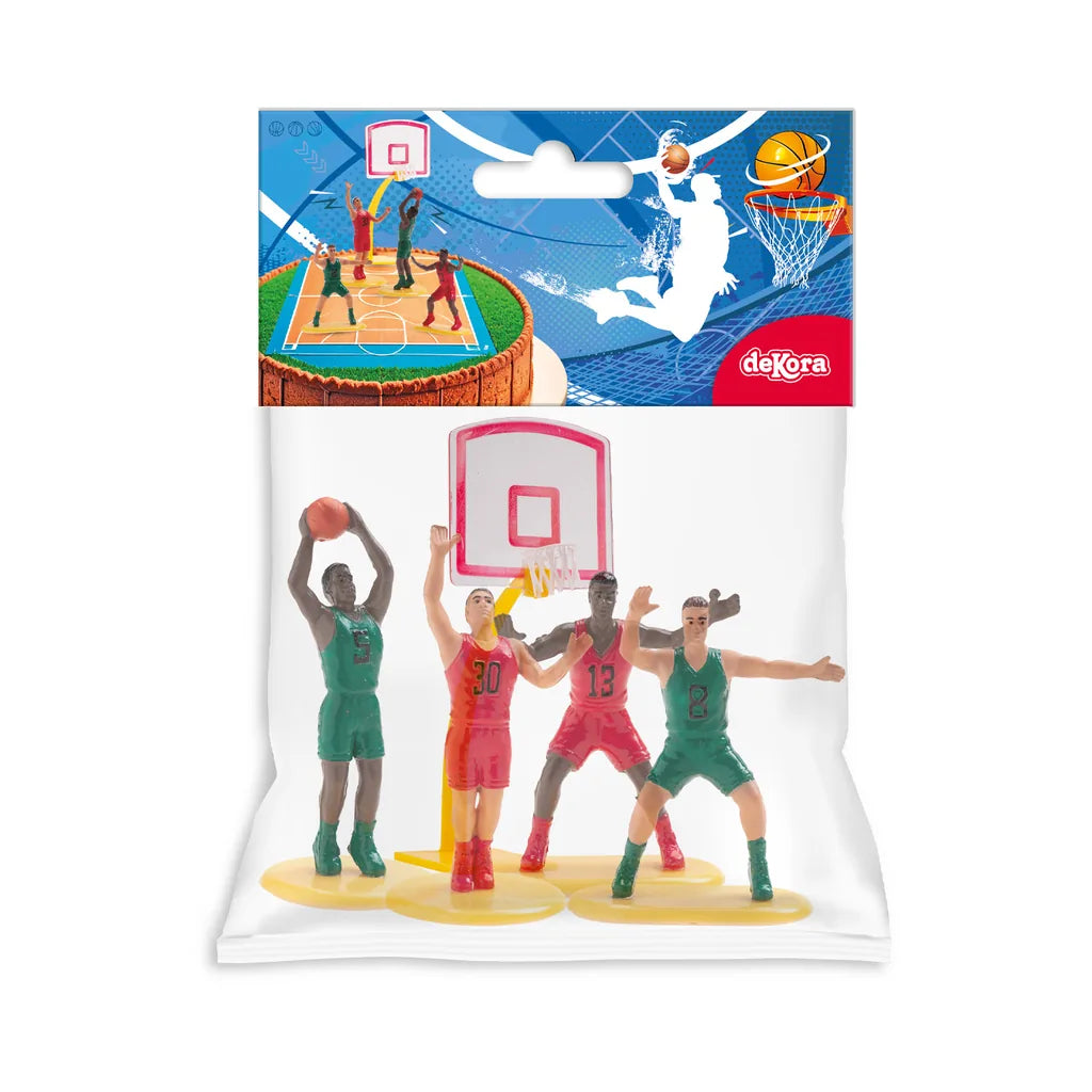 Basketball kaketopp med kurv