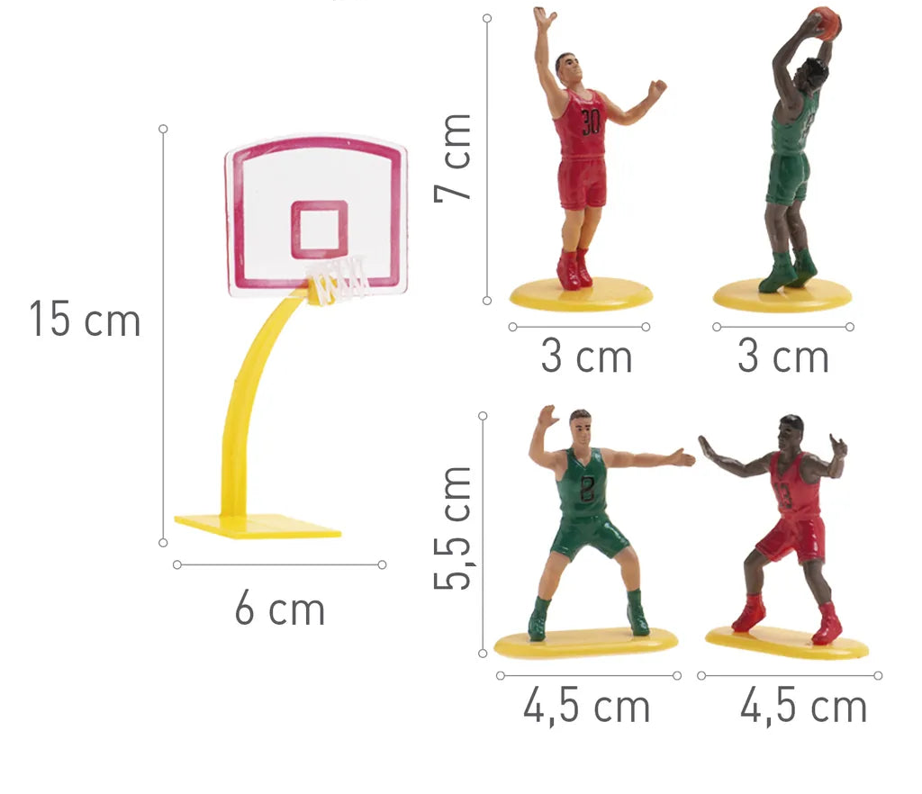 Basketball kaketopp med kurv