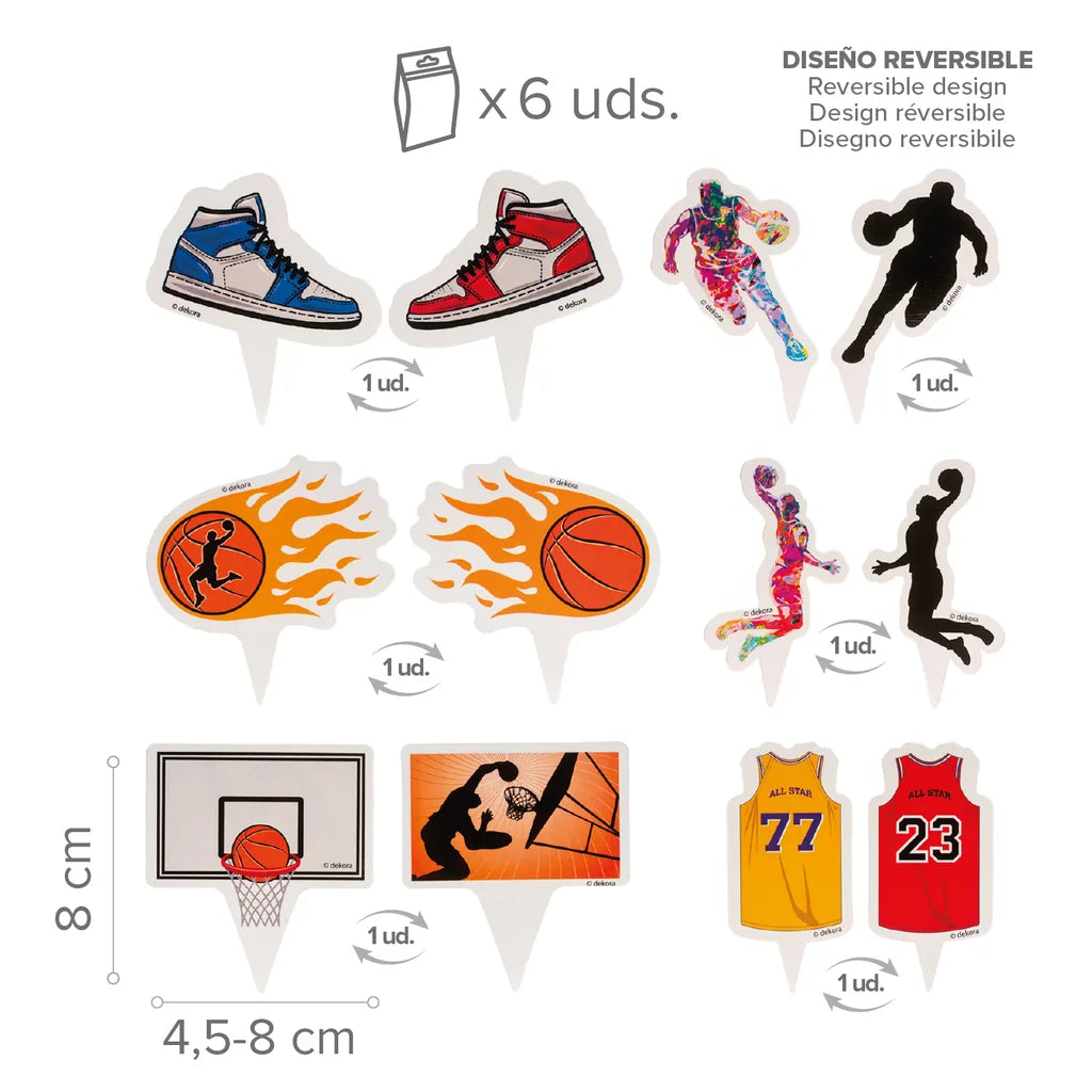 Basketball muffinsformer med toppere, 12 stk