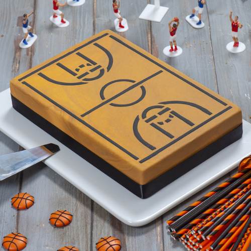 Decora kakestensil -Basketballbane- 30x20 cm