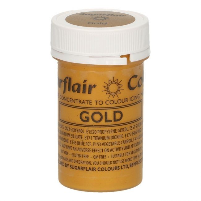 Sugarflair pastafarge Satin Gold 25g