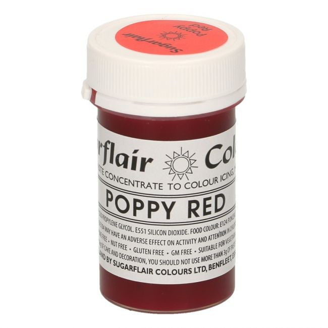 Sugarflair pastafarge Poppy Red, 25g