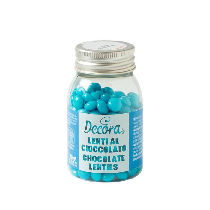 Decora Sjokoladelinser -Blå- 10mm, 80g